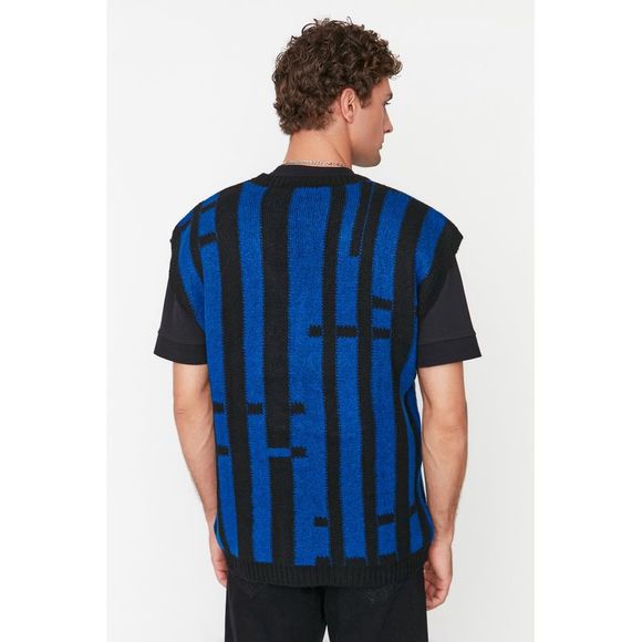 NWT Trendyol Men Oversize V Neck Knitwear Sweater - Picture 5 of 8